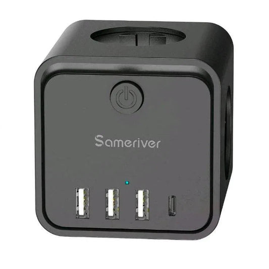 Sameriver ZYC18 USB Power Cube: 3 USB-A, 1 USB-C, Schuko Outlets - Gomix Brands Outlet
