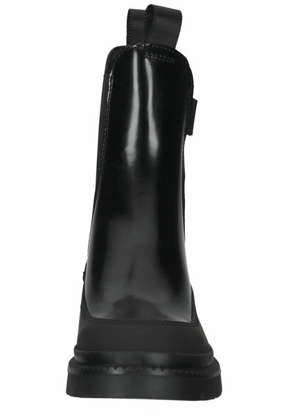 GANT PREPNOVO Women's Classic Black Patent Leather Chelsea Ankle Boots