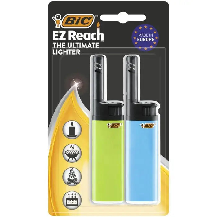 Bic Ez Reach Ultimate Lighters Pack 2 Pieces