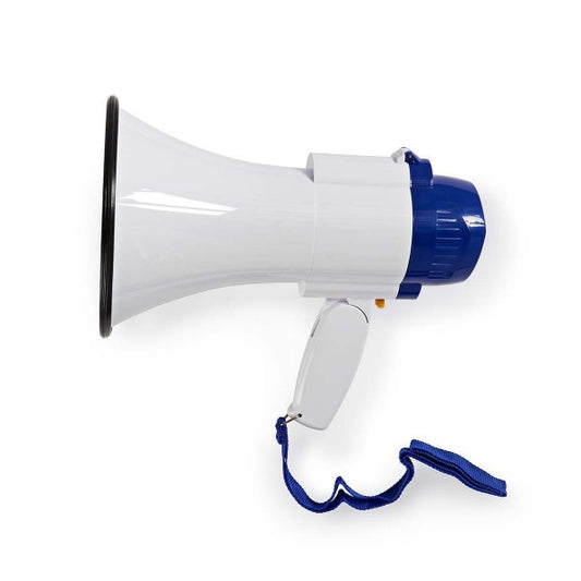 Nedis Portable Megaphone with Siren, 10W Output, 820-Foot Range, Recording