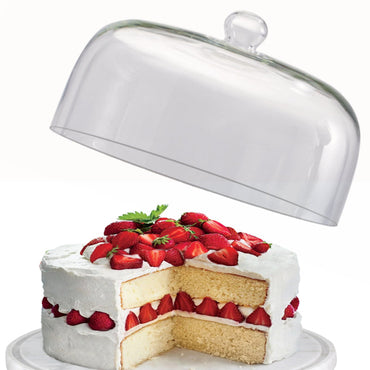 Clear 10.8" Glass Cake Dome for Elegant Dessert Displays