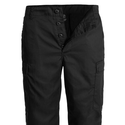 Rugged Black Brandit US Ranger Cargo Pants – Durable PoliCotton with 6 Pockets
