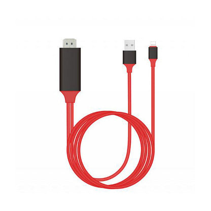 Universal Lightning to HDMI HDTV AV Adapter Cable 2m for iOS Red