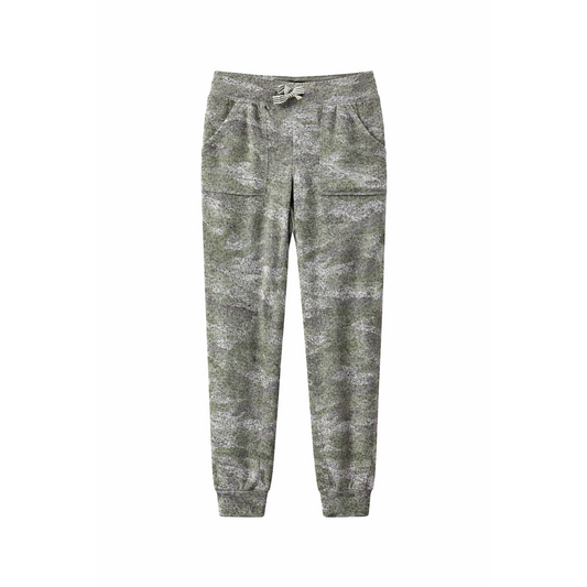 Cat & Jack Girl's Army Green Camo Joggers Sweatpants Flexible Drawstring Pockets