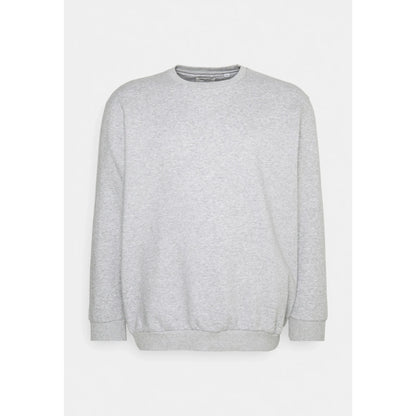 Jack & Jones + Fit Unisex Breathable Crew Neck Sweatshirt Light Grey Melange