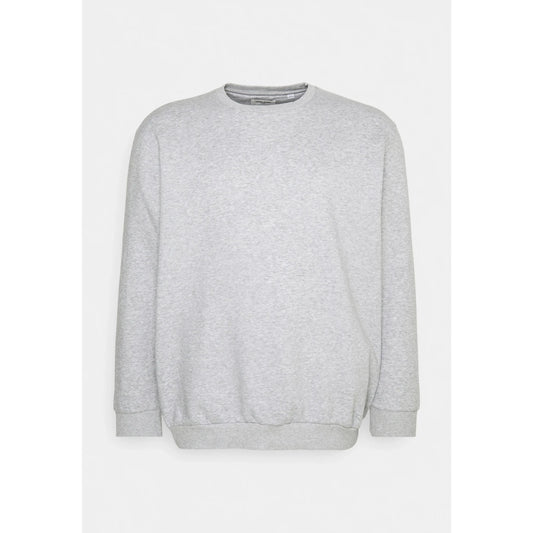 Jack & Jones + Fit Unisex Breathable Crew Neck Sweatshirt Light Grey Melange