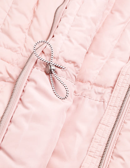 Tommy Hilfiger Women's Sustainable Hooded Quilted Down Vest, Whimsy Pink