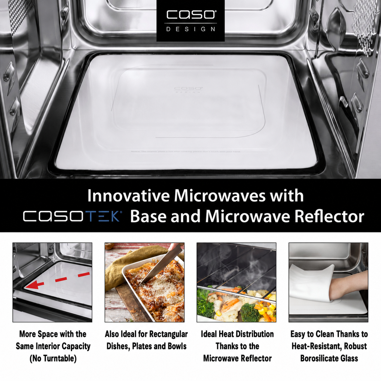CASO Design MCG 30 Ceramic Chef Microwave with Grill and Convection