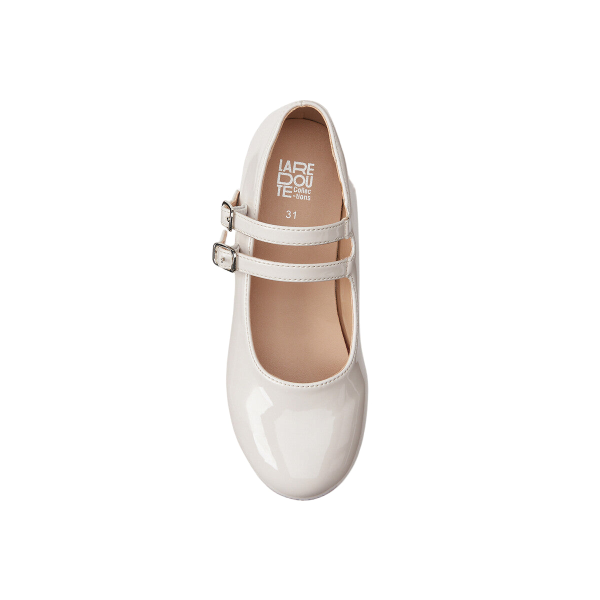 Pink Satin Double-Buckle Ballerina Shoes for Girls – La Redoute