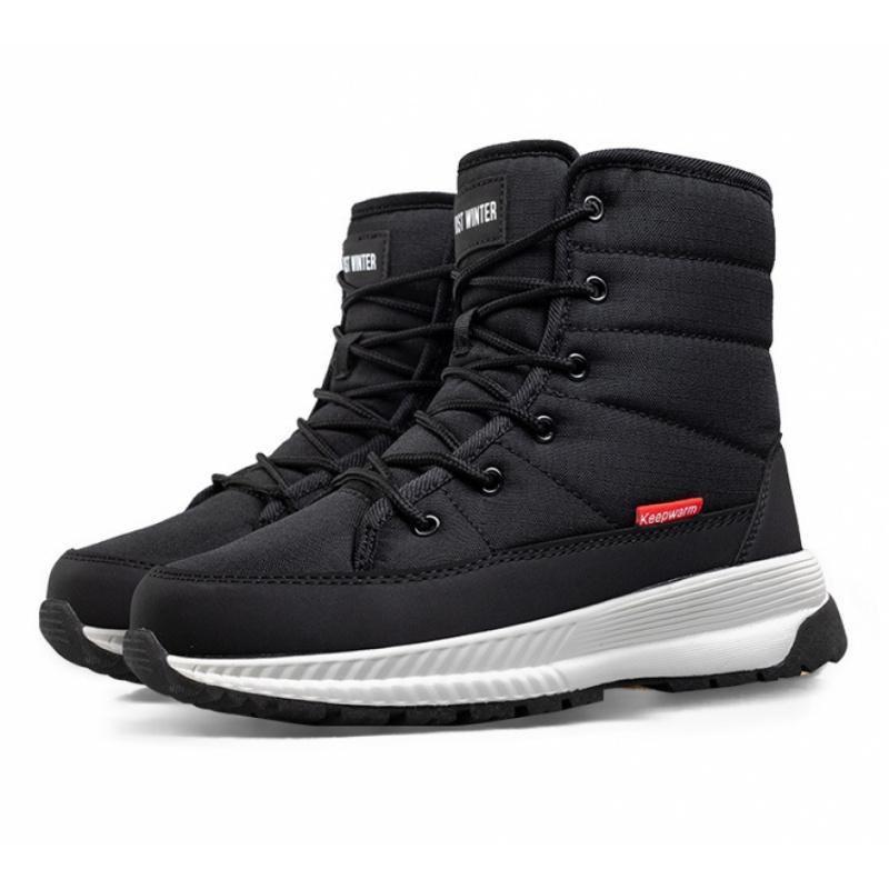 Women's High-Top Plus Velvet Warm Waterproof Non-slip Hiking Snow Boots