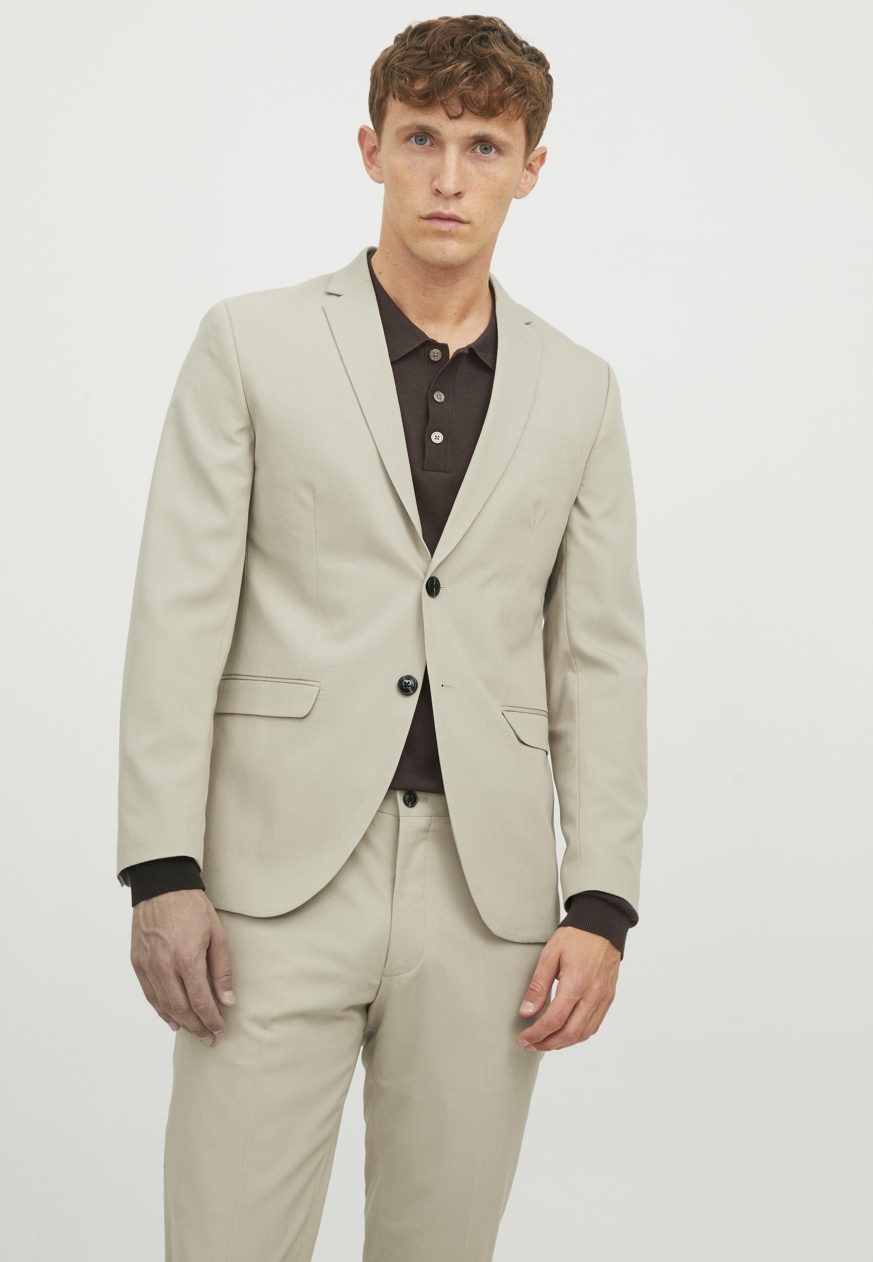 Jack & Jones Premium JRPFRANCO Men's Slim Fit Blazer, Cashmere Gray