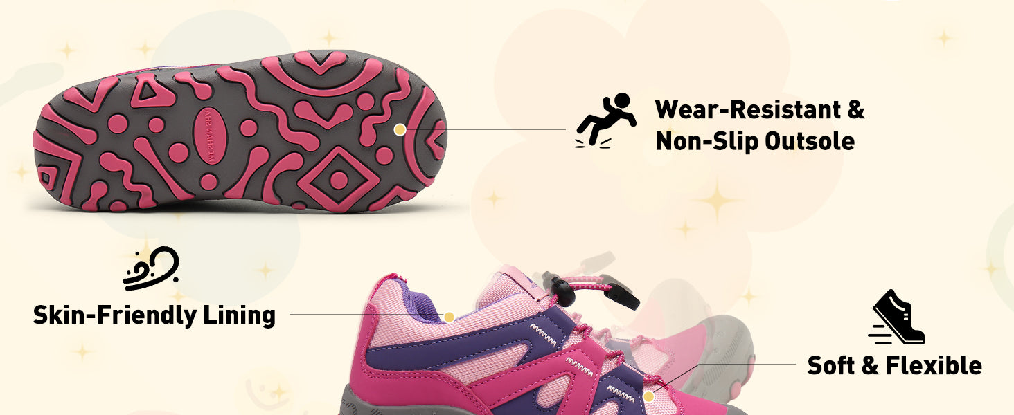 Mishansha Kids Water-Resistant Anti-Collision Hiking Boots for Active Toddlers