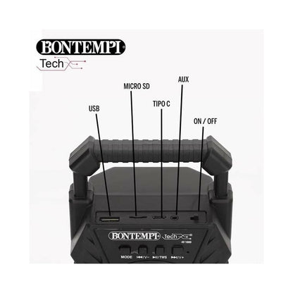 Colorbaby Karaoke Bluetooth Speaker with Microphone Black