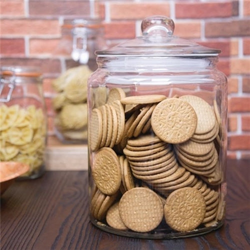 Olympia 6.35 Litre Clear Glass Biscotti Jar with Airtight Lid