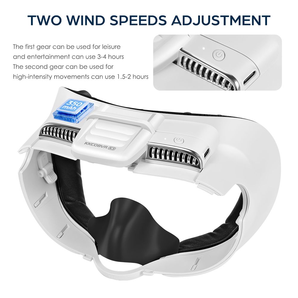 KKCOBVR K3 Facial Interface Cooling Fan for Meta Quest 3