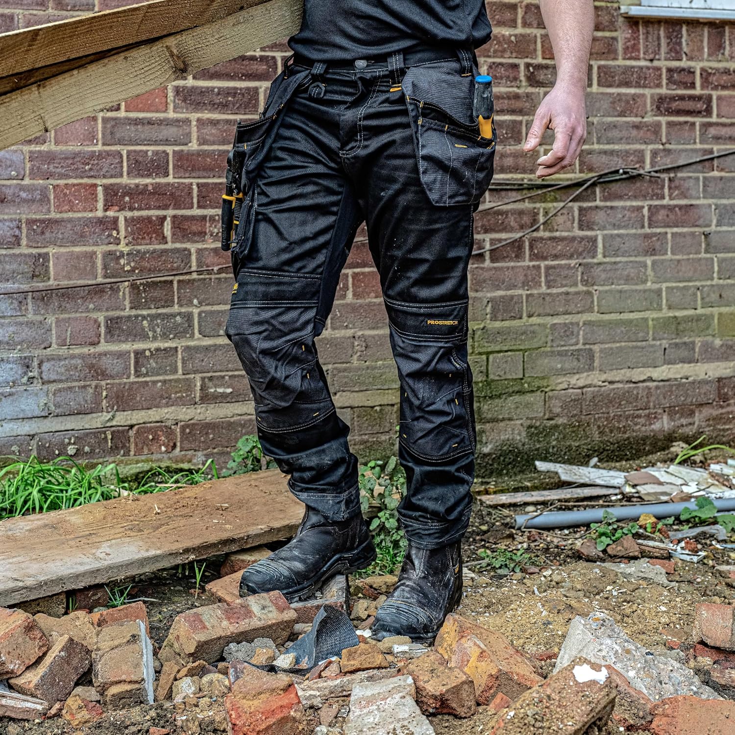 DEWALT Harrison Men's Stretch Work Trousers with Reinforced Knees