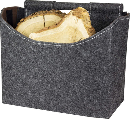 Anthracite Felt Newspaper Stand Foldable Magazine Organizer