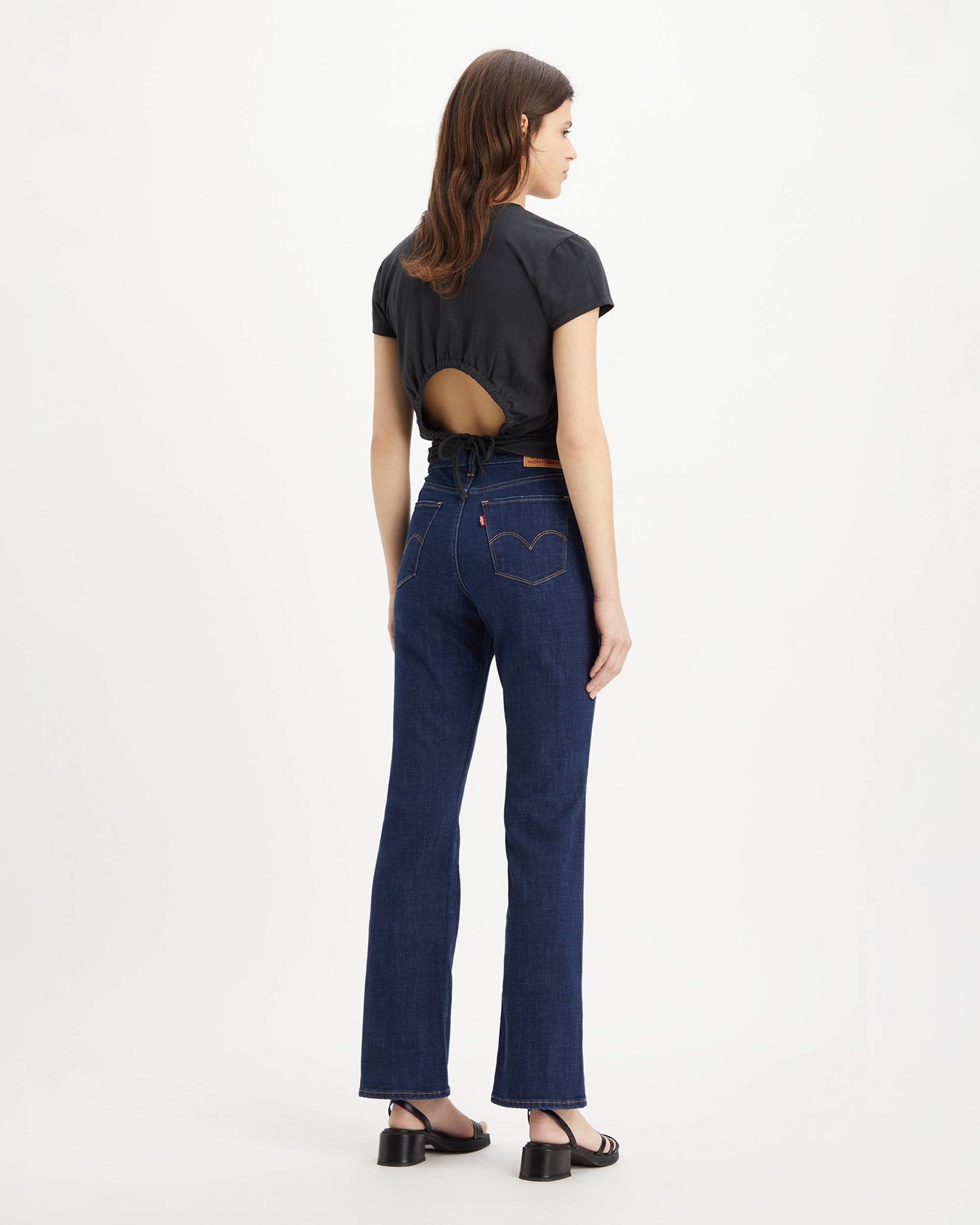 Women's Vintage Classic Bootcut Jeans: Mid-Rise, Dark Wash, Stellar Stretch Denim