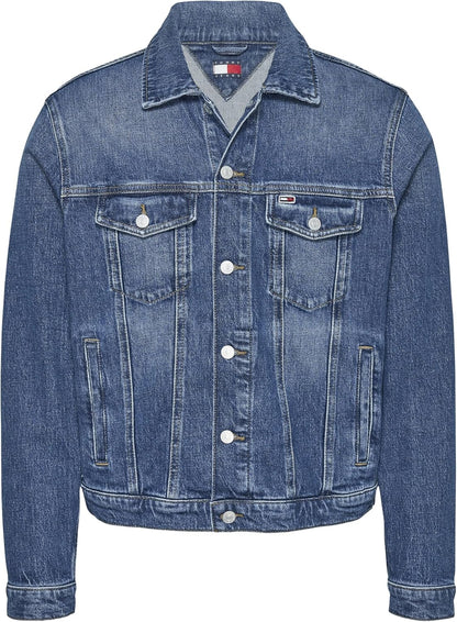Tommy Jeans Men's Denim Jacket with Chest Pockets