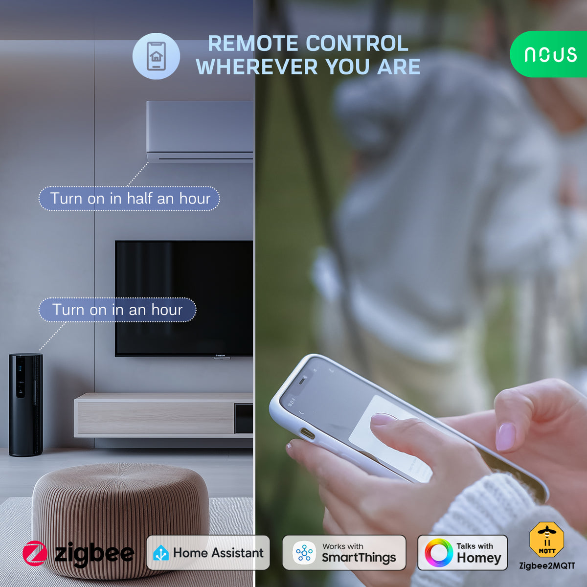 Nous A1Z Smart ZigBee Socket 2pcs