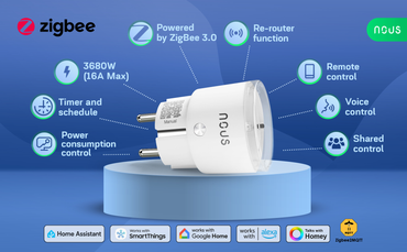 Nous A1Z Smart ZigBee WiFi Socket 16A with Energy Monitoring for Home Automation
