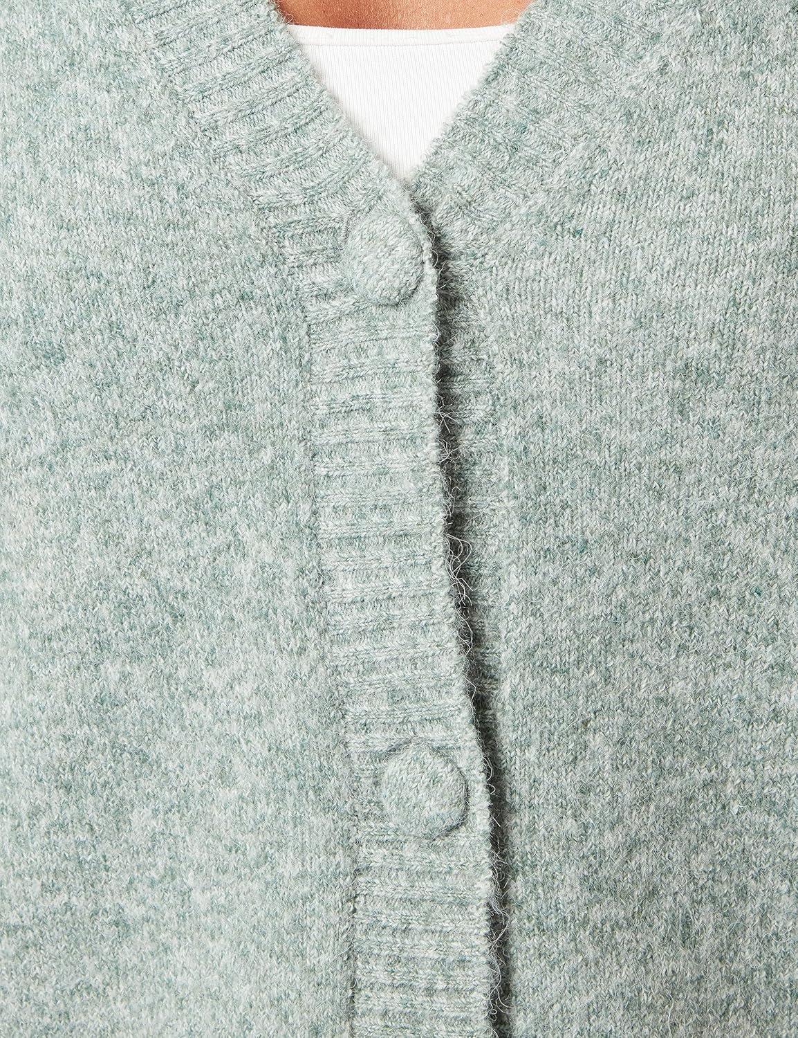 VERO MODA Women's Button-Front Wool-Blend Cardigan – Soft Cozy Fit