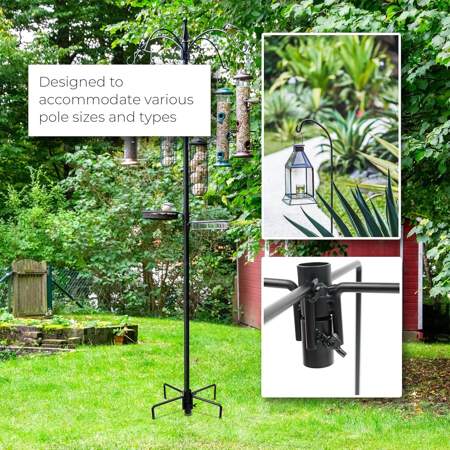 DIVCHI 4‑Spike Bird Feeder Stabilizer for Outdoor Garden Use