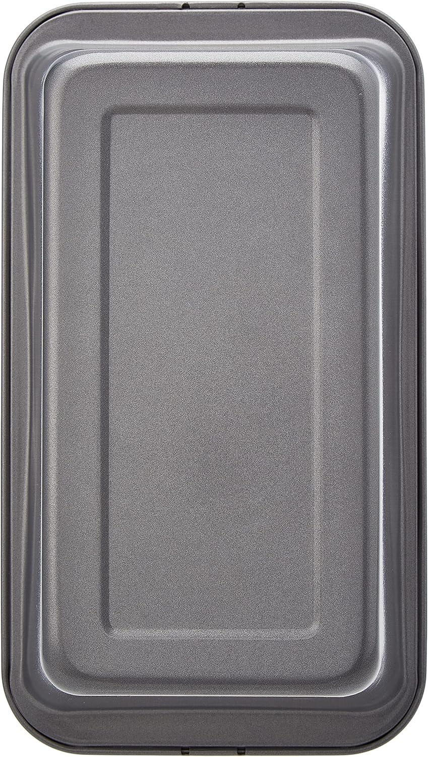 Amazon Basics 2-Piece Non-Stick Carbon Steel Loaf Pan Set, Grey