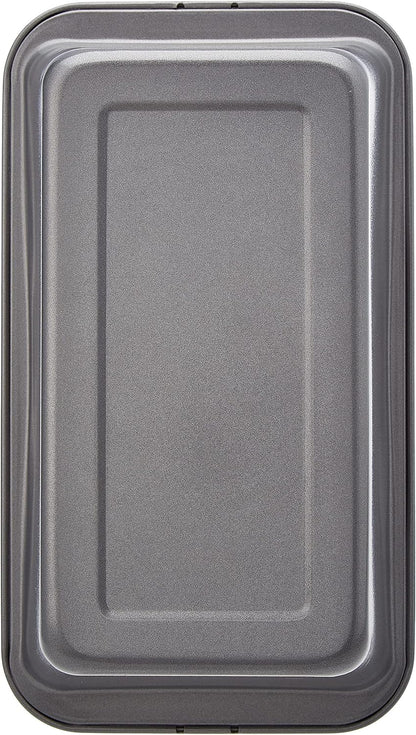 Amazon Basics 2-Piece Non-Stick Carbon Steel Loaf Pan Set, Grey