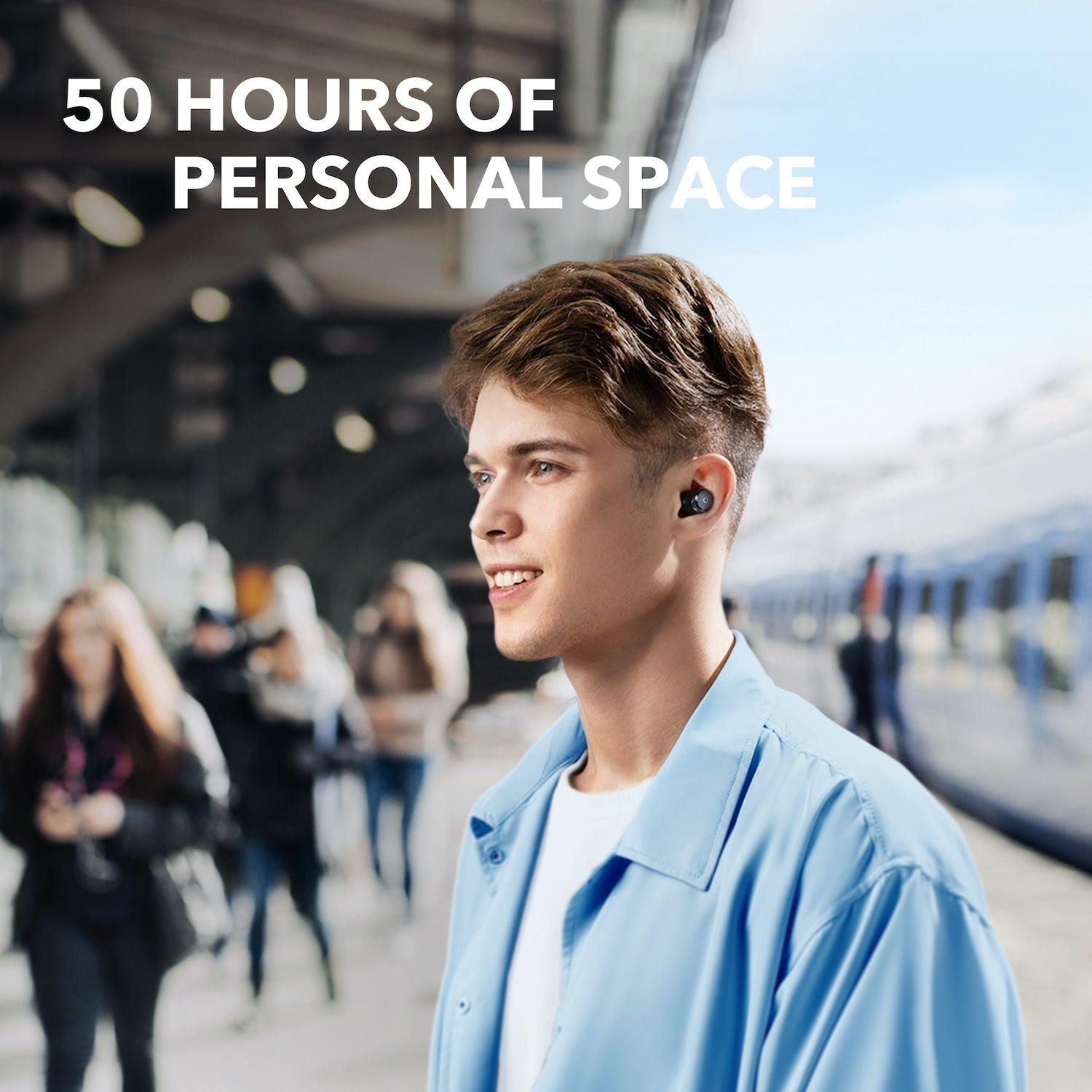 soundcore Space A40 Adaptive Noise Cancelling Earbuds 50-Hour Playtime Black