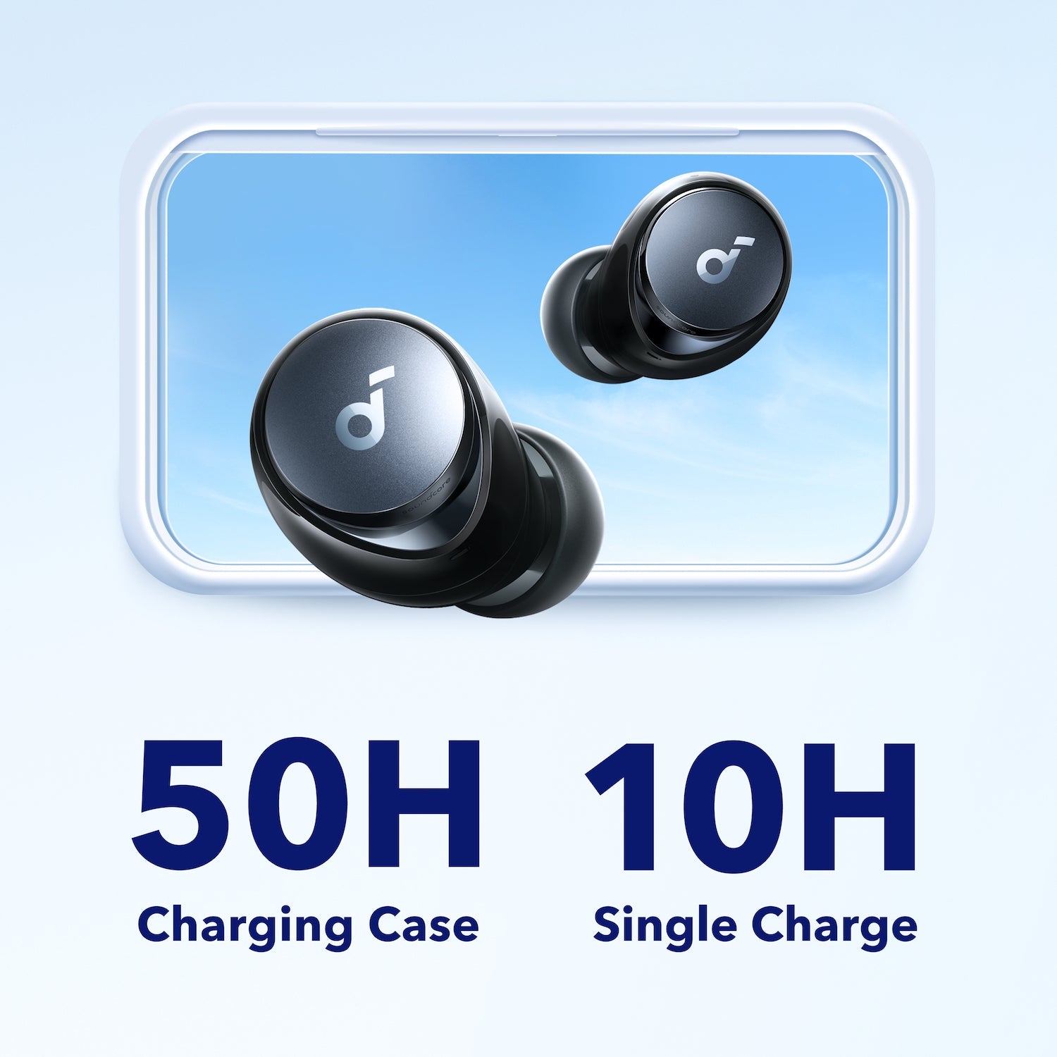 soundcore Space A40 Adaptive Noise Cancelling Earbuds 50-Hour Playtime Black