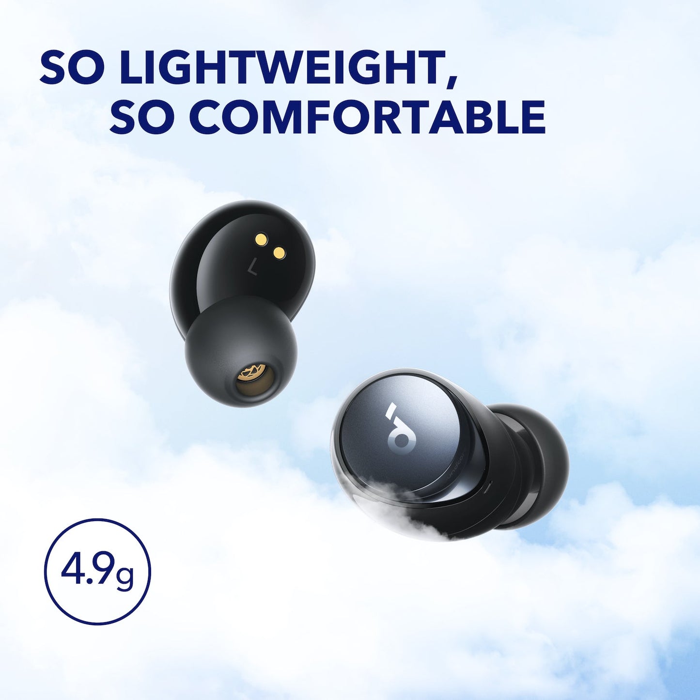 soundcore Space A40 Adaptive Noise Cancelling Earbuds 50-Hour Playtime Black