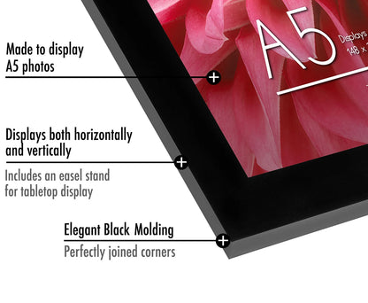 Black 2-Pack A-Size Picture Frame Set for A5
