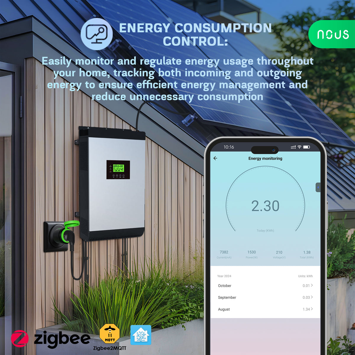 NOUS A6Z Outdoor Smart Socket ZigBee 3840W