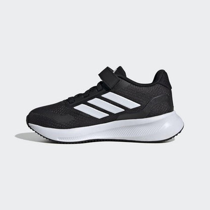 Adidas Unisex Kids Runfalcon 5 Black Running Shoes - Lightweight, Cushioned Comfort