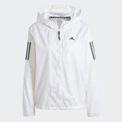 Adidas Women's Own The Run Wind-Resistant Recycled Running Jacket White