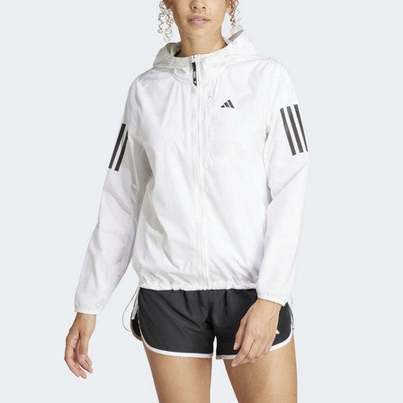 Adidas Women's Own The Run Wind-Resistant Recycled Running Jacket White