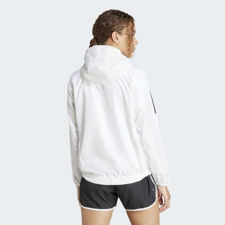 Adidas Women's Own The Run Wind-Resistant Recycled Running Jacket White