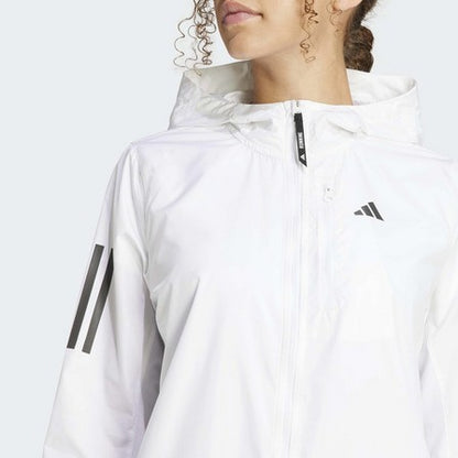 Adidas Women's Own The Run Wind-Resistant Recycled Running Jacket White