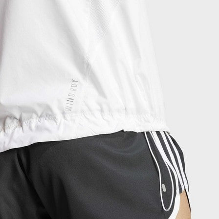 Adidas Women's Own The Run Wind-Resistant Recycled Running Jacket White