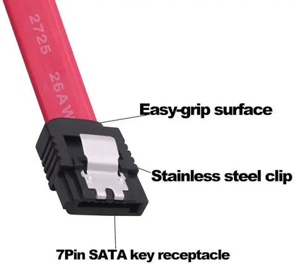Goldendisk 22-Pin SATA Data Power Cable 2-in-1 SATA 7+15 to 7 Pin with XH2.5 4-Pin Combo Extension for Hard Disk Optical Drive PC Modding 50cm 2-Pack