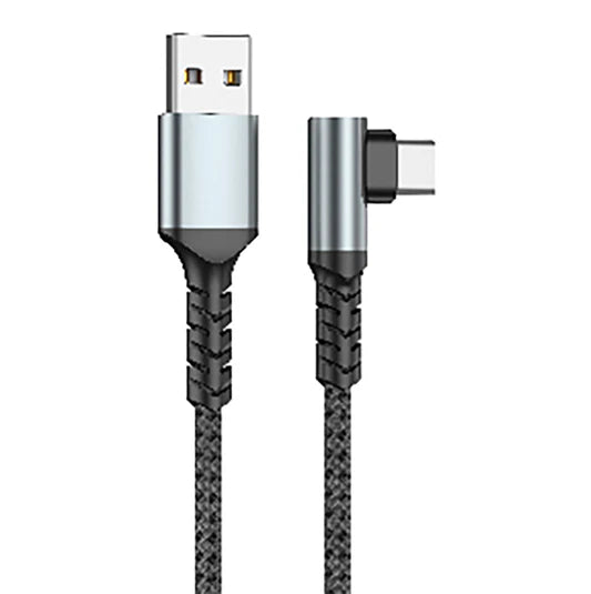 BLACKSYNCZE USB‑C Cable 1 m (90°) Fast Charge Nylon Braided