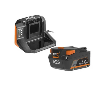 AEG  BEWS18-125BL-0 Brushless Cordless Angle Grinder with 4Ah 18V Battery and Charger