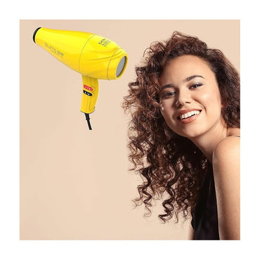 GA.MA Pluma 5500 Ionic Professional Hair Dryer with Ion Plus Technology, Yellow