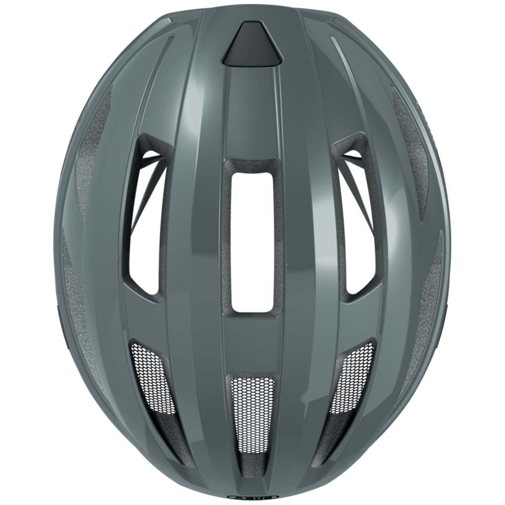ABUS Macator Race Grey Lightweight Cycling Helmet with Ventilation