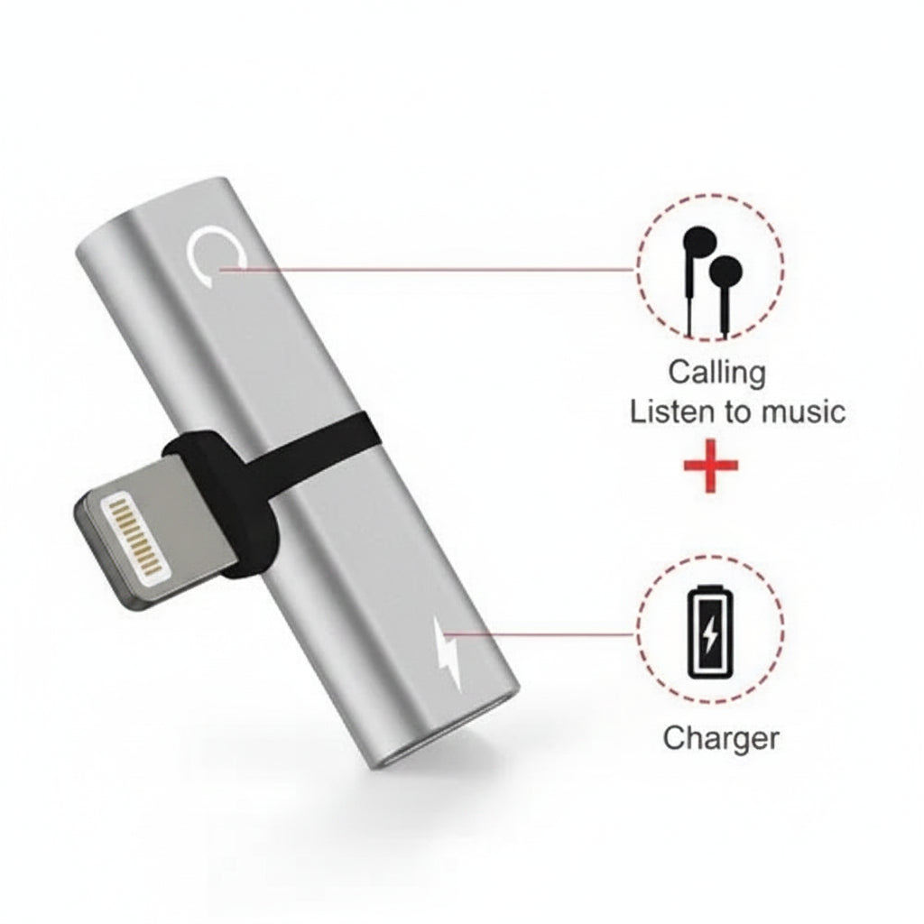 Grixx Lightning to Dual Lightning Adapter