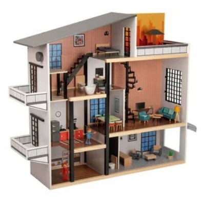 Playtive Junior Large Wooden Dollhouse Furniture Set for Kids Imaginative Play