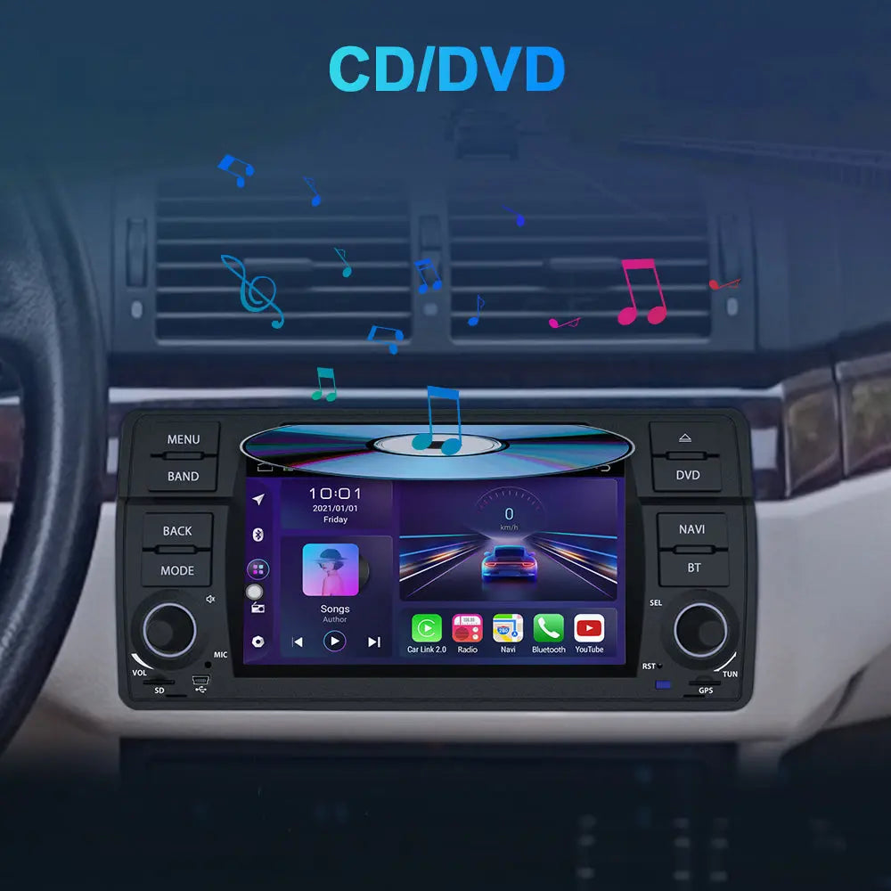 AWESAFE BMW E46 Android Car Stereo: CarPlay, Auto, GPS, WiFi, RDS