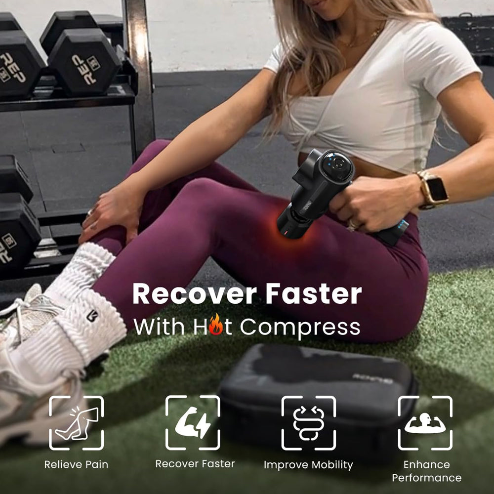 RENPHO Powerful Deep Tissue Massage Gun: Hot & Cold Therapy for Athletes