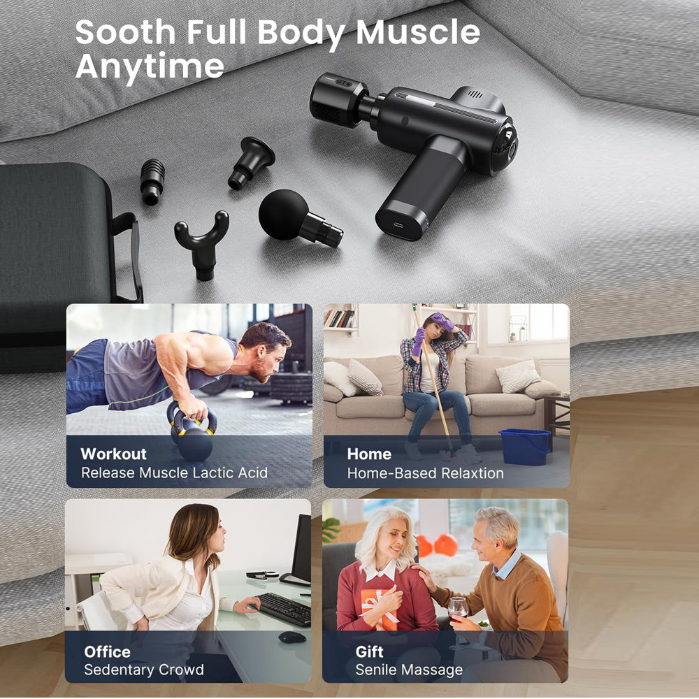 RENPHO Powerful Deep Tissue Massage Gun: Hot & Cold Therapy for Athletes